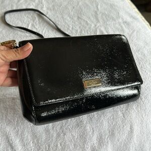 Kate Spade Black and Gold Crossbody Bag, one gentle use